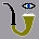 Pipe with smoke and eye.